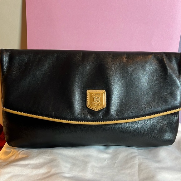 Celine Black and Tan Clutch - Picture 1 of 13